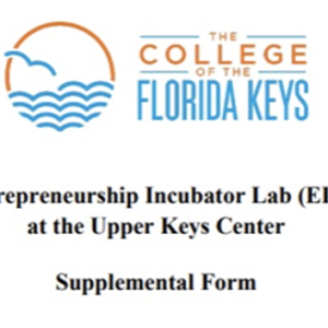 Screenshot of top of application for EIL program